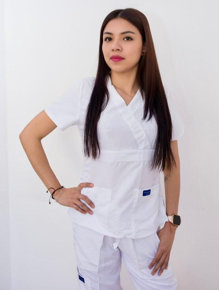 Camisola blanca GREYS Uniformes Stanford medica