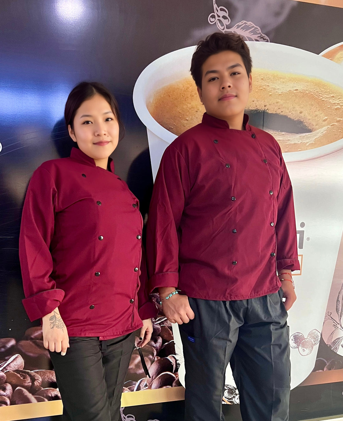 Uniformes Stanford, Filipina chef, uniforme Cosinera, camiseros