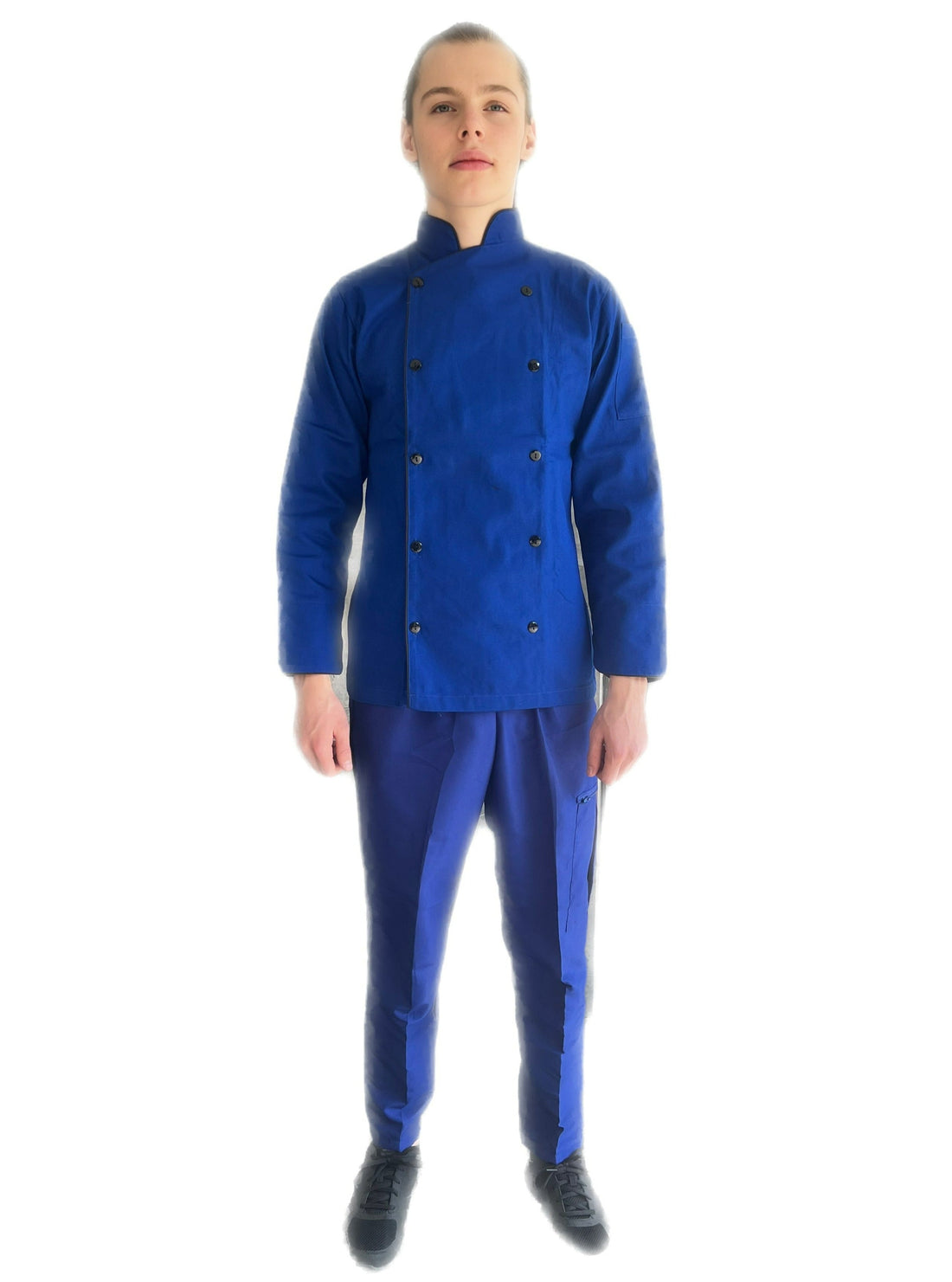 Uniformes Stanford para chef, chamarra de chef unisex de doble botonadura, ligera con costuras de color, uniforme de chef