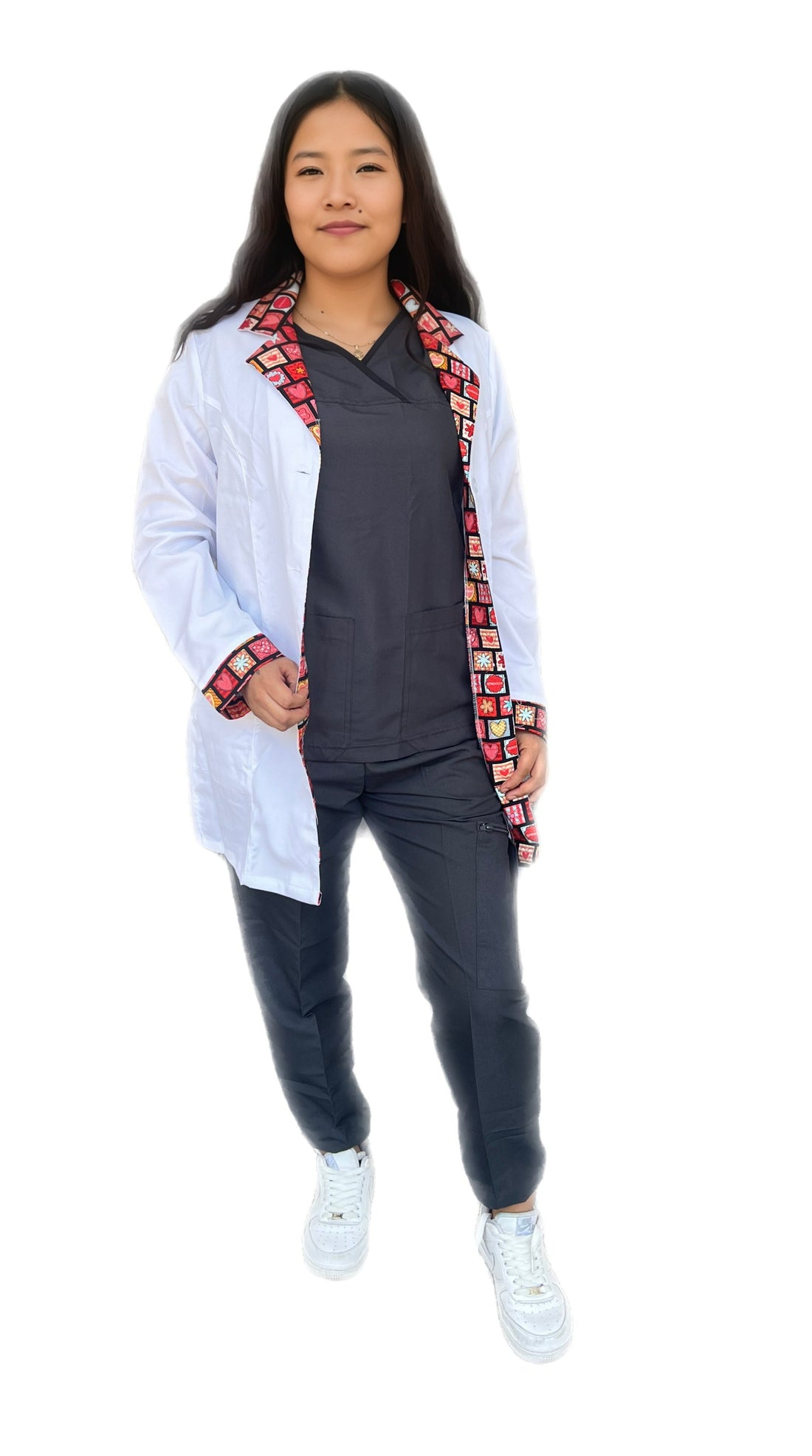 Bata uniformes Stanford medica mujer con estampado