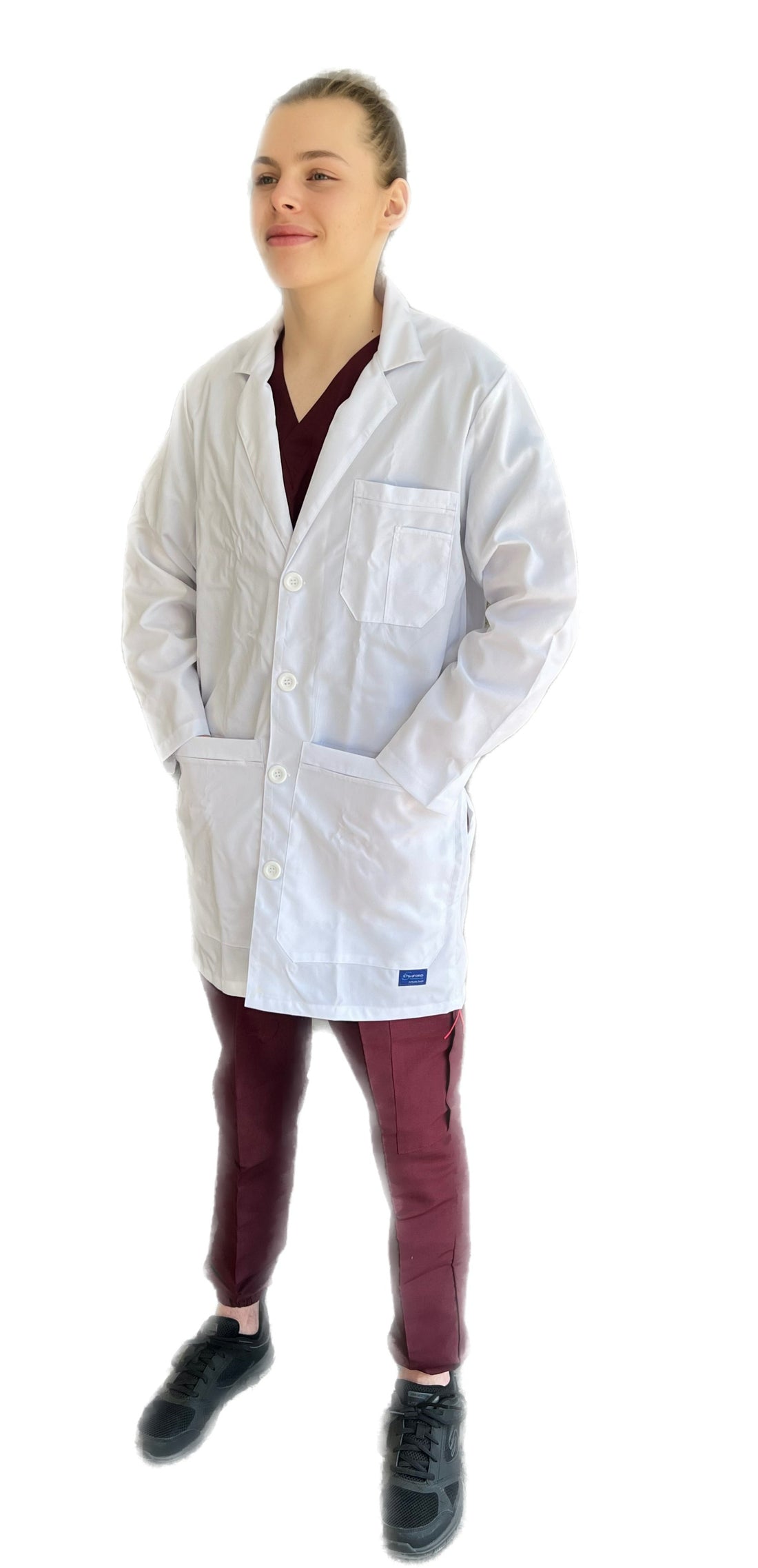 Bata Repelente Antifluido para hombre clínica uniformes Stanford