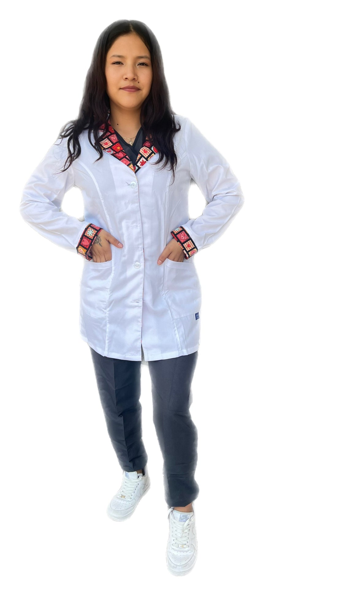 Bata medica uniformes Stanford mujer con estampado