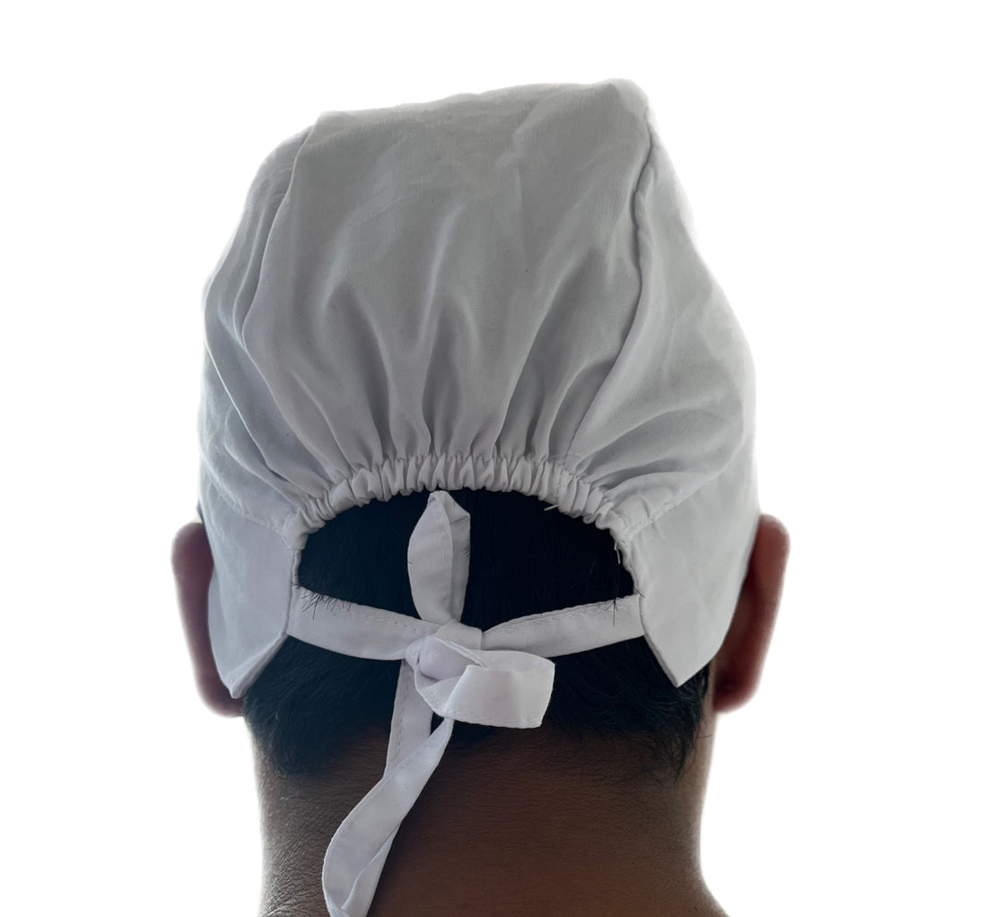 Gorro blanco quirúrgico, médico