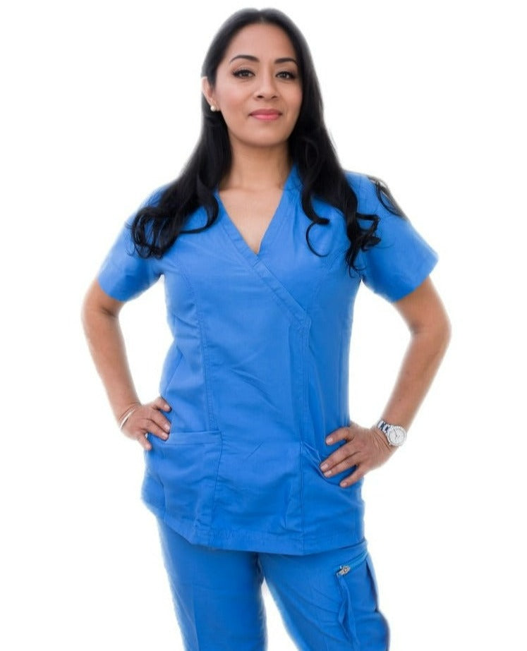 Filipina Médica de Mujer, Camisola azul HULA Greys Uniformes Stanford