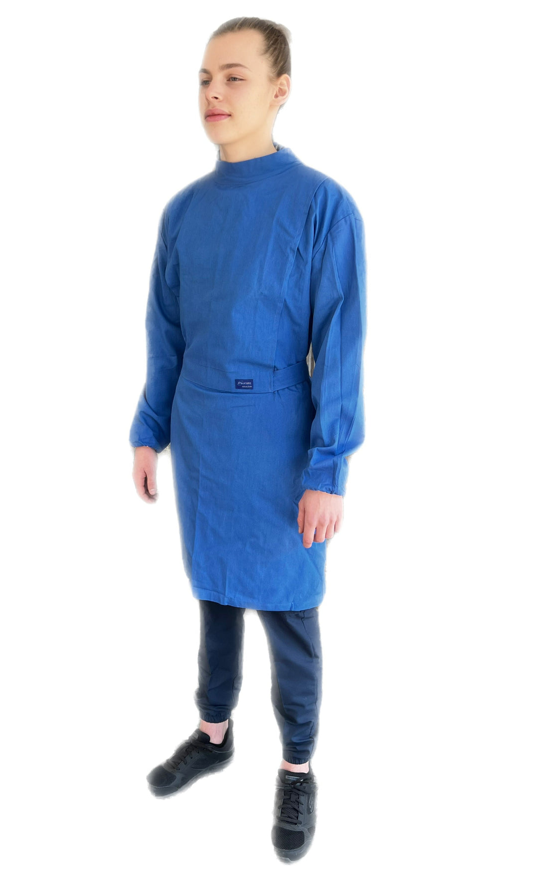 Bata para quirófano, cubrebata quirugica  unisex de algodón para uniforme de laboratorio, lavable, reutilizable, con puño elástico, abrigos protectores de algodón con mangas largas, talla Unitalla (de XS hasta XXL) colores disponibles