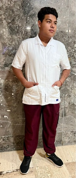 Filipina cuello bajo con tablon hombre, uniformes stanford uniformes mexico bata quirúrgica tienda de uniformes pijama quirurgica mujer pijama quirúrgica mujer pijama medica mujer uniformes clínicos